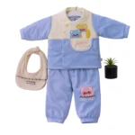 Baby Winter Fleece Suit Set (Top & Pant) - Cute Cartoon Design (0–15 Months)