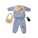 Baby Winter Fleece Suit Set (Top & Pant) - Cute Cartoon Design (0–15 Months)