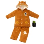 Baby Boy/Girl Winter Hooded Fleece Suit Set (Top & Pant) | Warm Soft Premium Quality | 1–2 Years