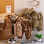 Premium Boys Winter 3-Piece Set - Fleece Vest, Hoodie & Pants (2-7 Years)