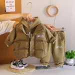 Premium Boys Winter 3-Piece Set - Fleece Vest, Hoodie & Pants (2-7 Years) - Image 2