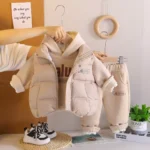 Premium Boys Winter 3-Piece Set - Fleece Vest, Hoodie & Pants (2-7 Years) - Image 3