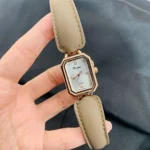 Women's Vintage Square Dial Watch with Premium Leather Strap – Luxury Quartz Timepiece - Image 5