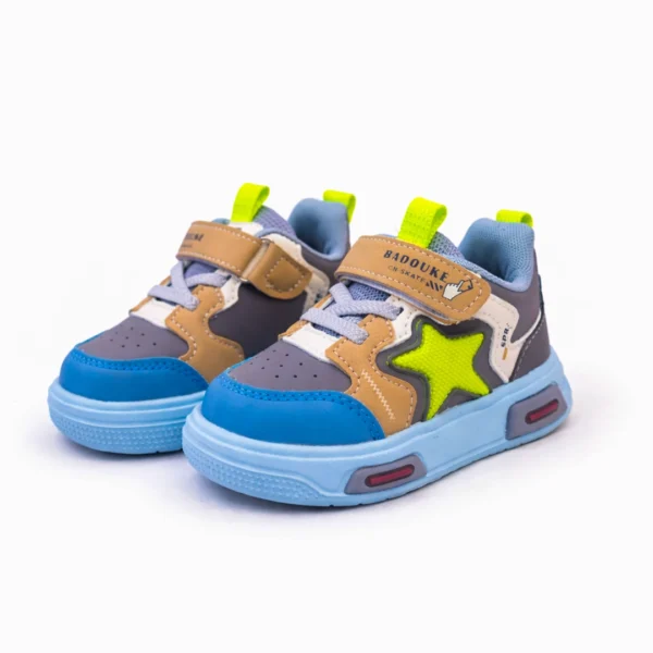 Kids premium star design casual sneakers blue multi color imported BD