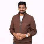 Men’s Premium Brown Zip Jacket (Imported)