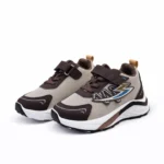 Kids premium sporty velcro sneakers grey and blue imported China BD