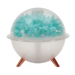 Blue crystal ball flower night lamp for bedroom decor BD