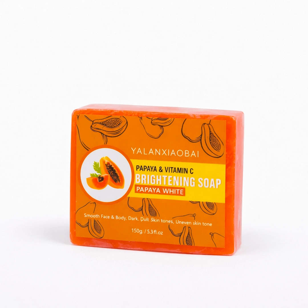 papaya-vitamin-c-brightening-soap-yalanxiaobai-bd Yalanxiaobai papaya and vitamin c brightening soap bar 150g for glowing skin BD