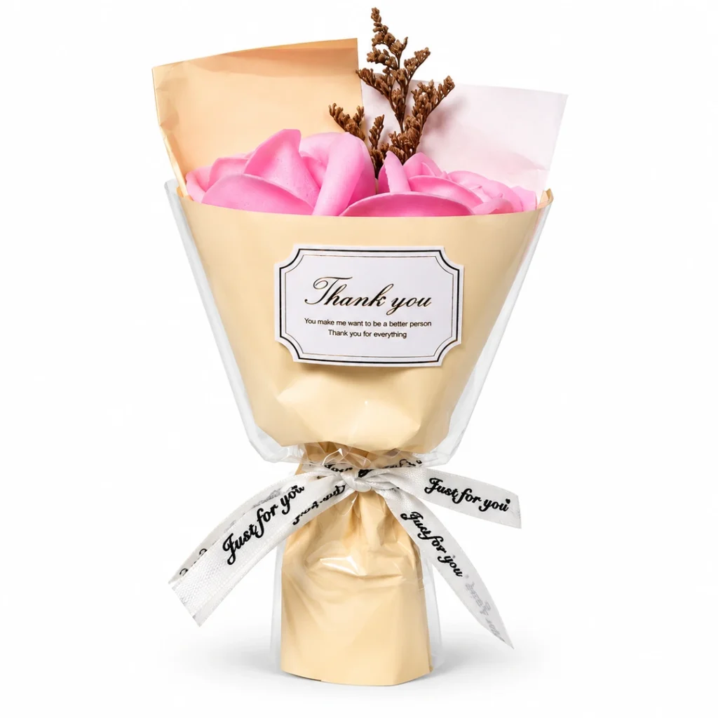 Thank You Soap Flower Bouquet in six color combinations
