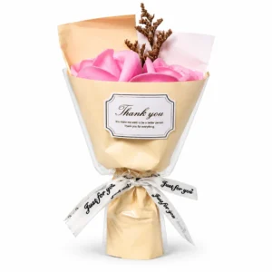 Thank You Soap Flower Bouquet in six color combinations
