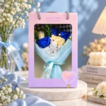 Blue Good Time Soap Flower Bouquet Gift Box lifestyle display