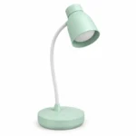 Rechargeable flexible gooseneck desk lamp in mint green