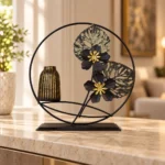 Metal Floral Vase Decorative Showpiece in Interior