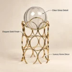Luxury gold metal glass decorative showpiece feature highlights