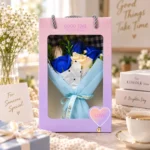 Blue Good Time Soap Flower Bouquet Gift Box gift display
