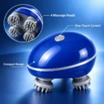 Electric Scalp Massager with 4 massage heads and one-touch control