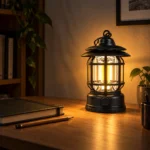 Rechargeable Camping Lantern Black Emergency Desk Light