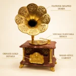 Vintage gramophone decorative showpiece feature highlights